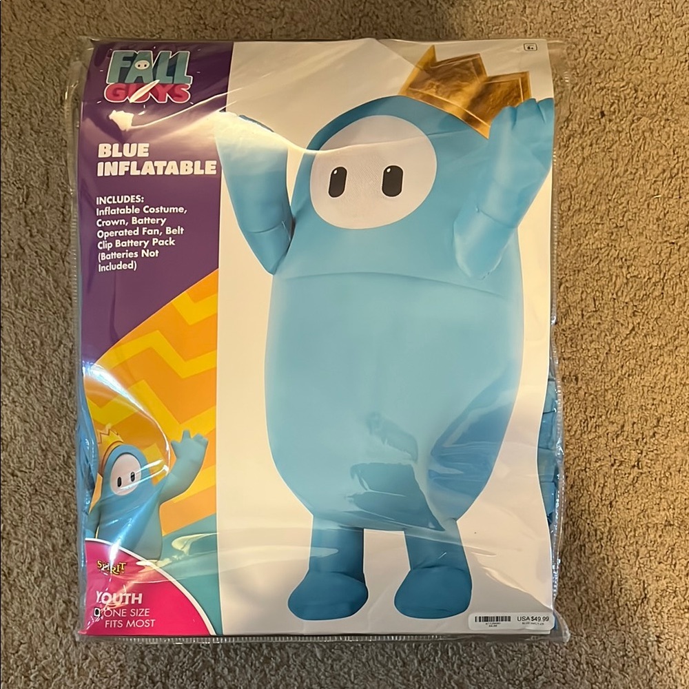 Blue Inflatable Fall Guys Youth Costume